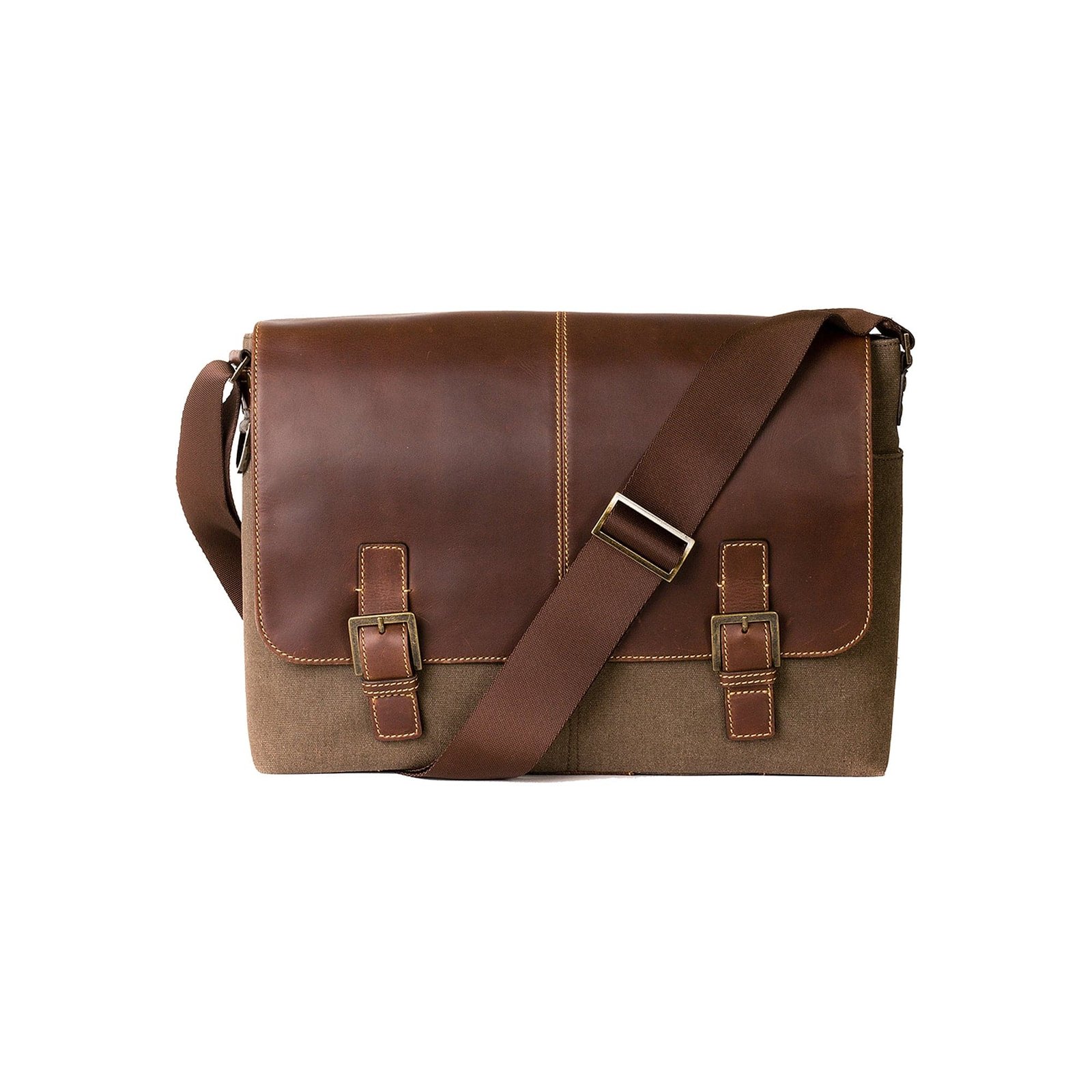 Slim Double Buckle Messenger